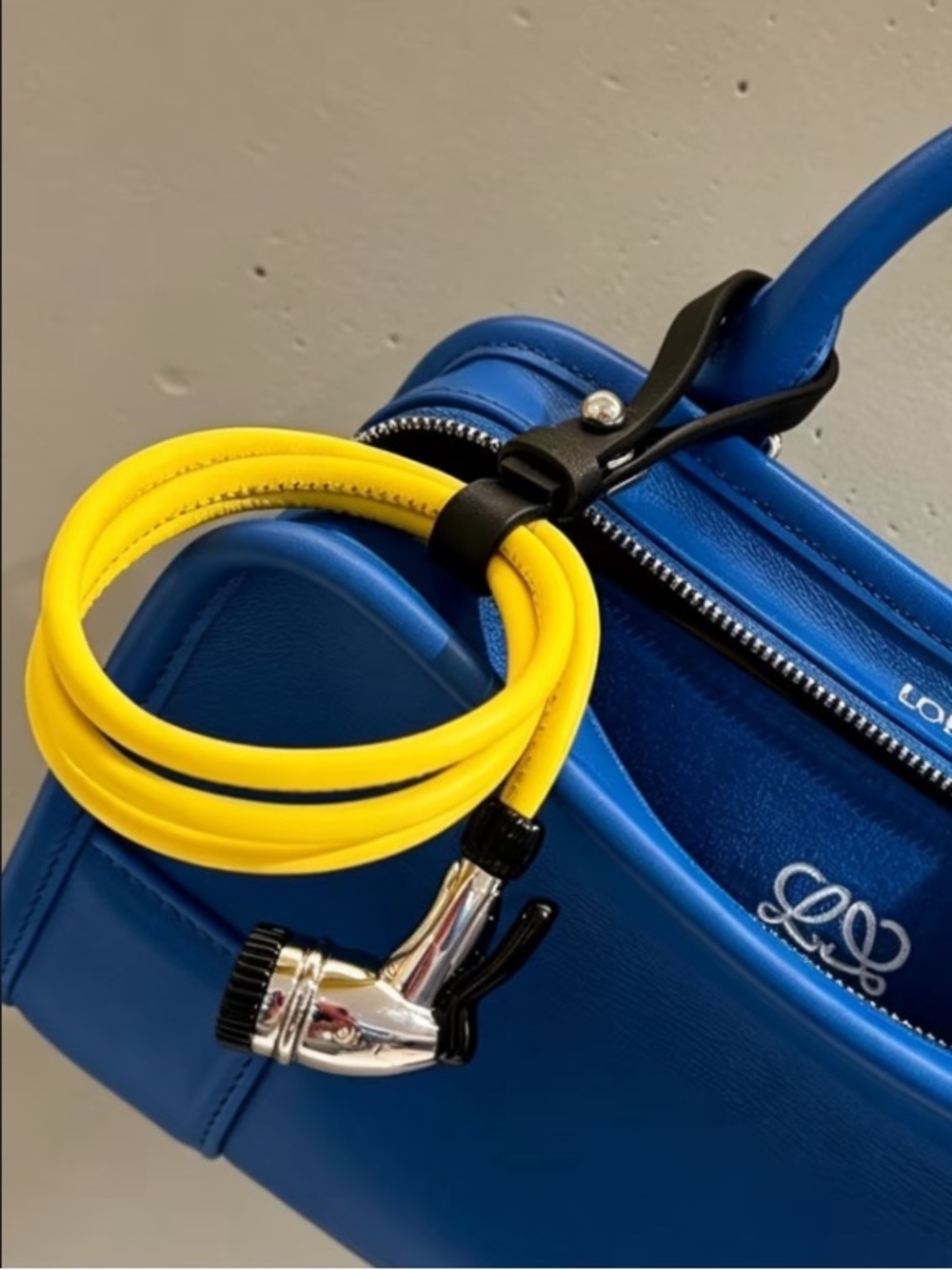Loewe x Paula's Ibiza Watering Hose Bag Charm Yellow & Black